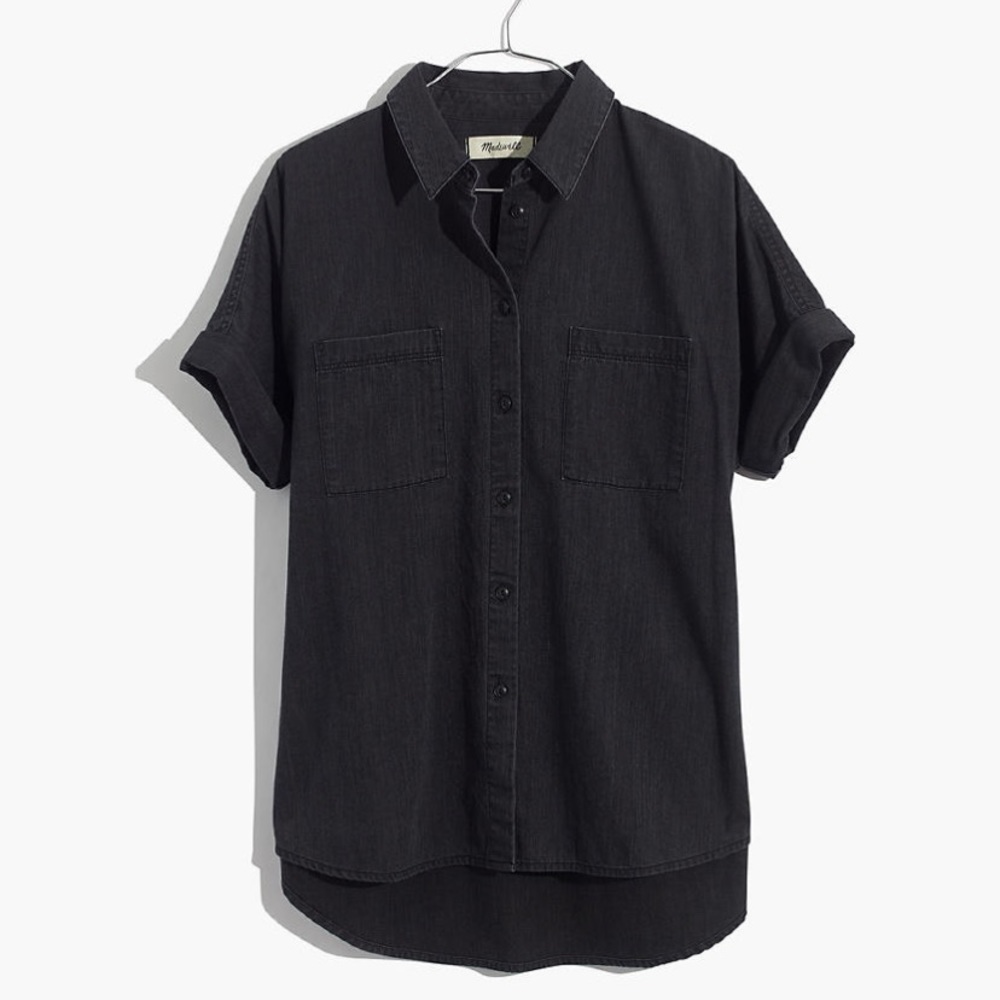 NWT Madewell Courier Shirt Lunar Wash Size Large